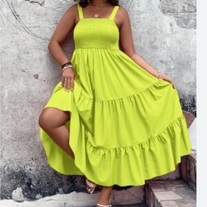 Lime Green Sleeveless Maxi Dress XL